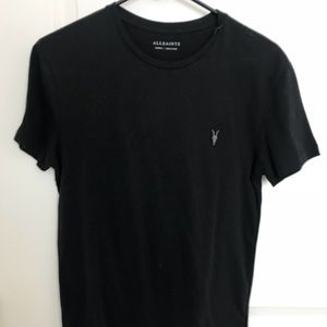 ALLSAINTS Men Black Tonic Crew Jet Black T-shirt